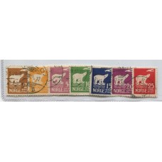 NORUEGA 1925 Yv 101/7 SERIE COMPLETA HERMOSA Y RARA 72,50 EUROS !!! 